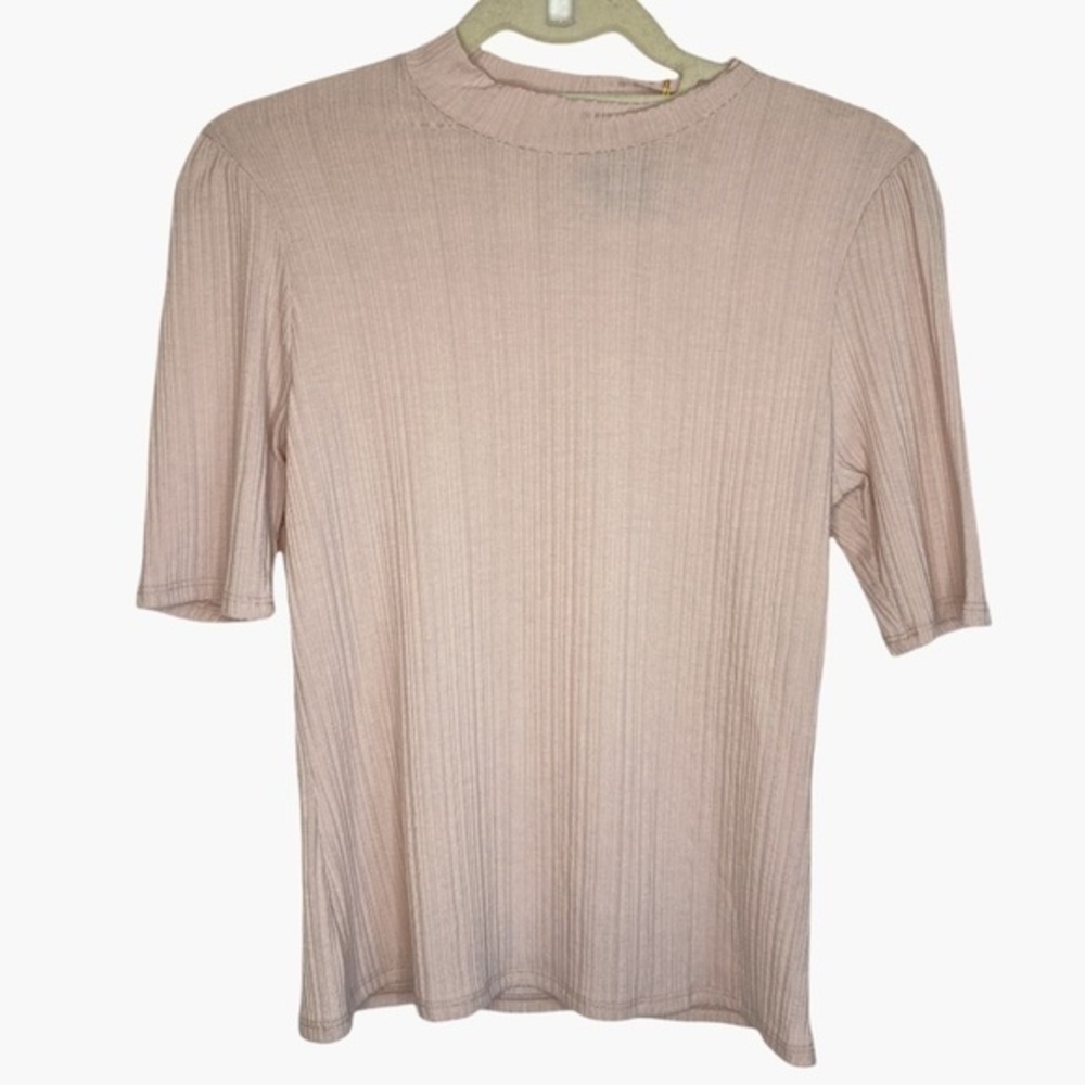 ANTHROPOLOGIE W5 Blush SS Blouse M NWT